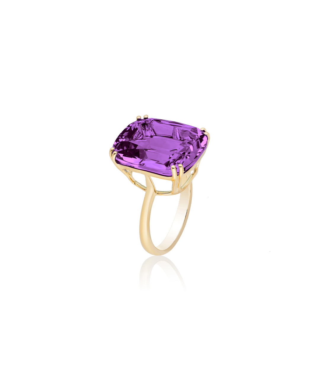 Yellow gold-Amethyst