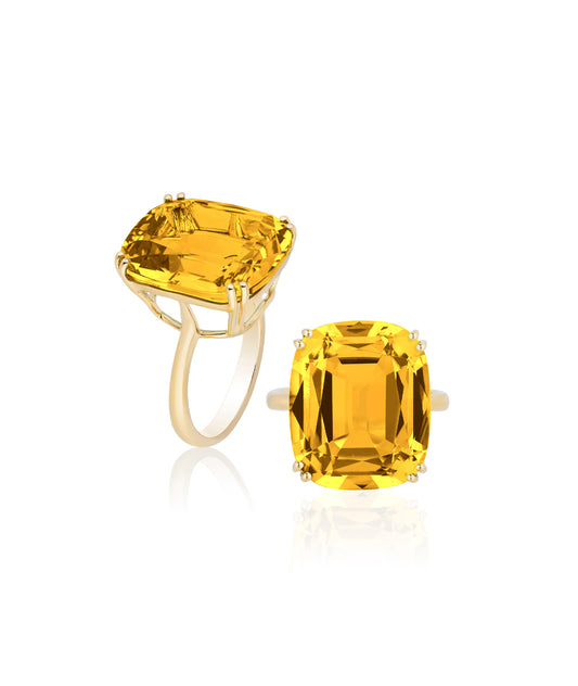 Yellow gold-Citrine