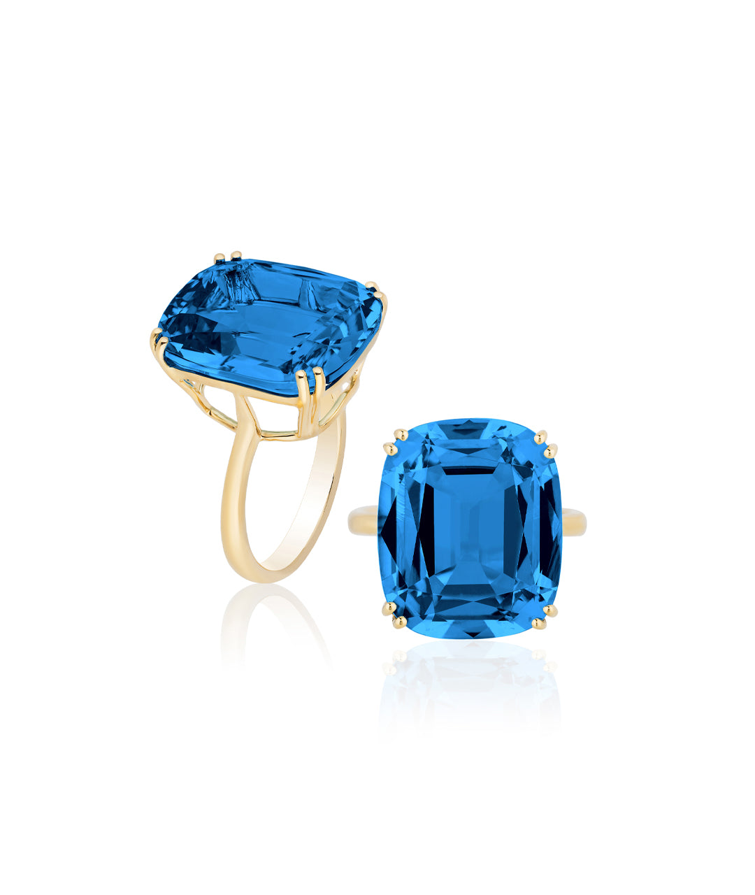 Yellow gold-London Blue Topaz