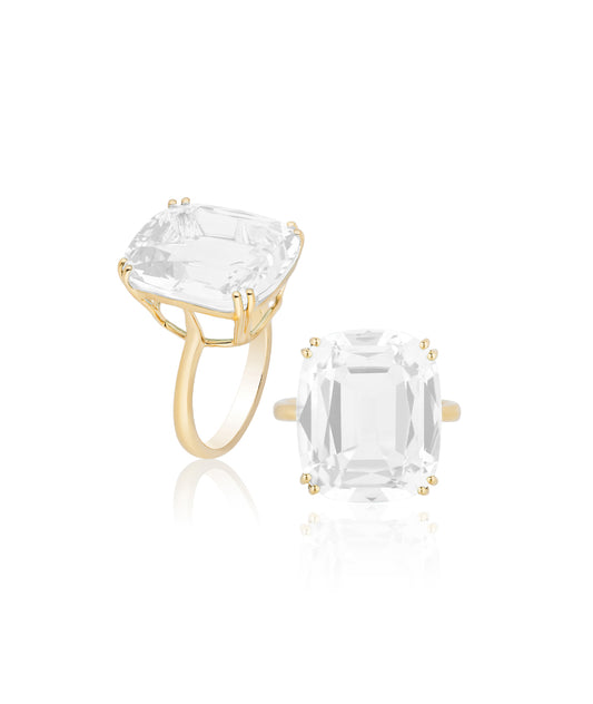 Yellow gold-Moon Quartz