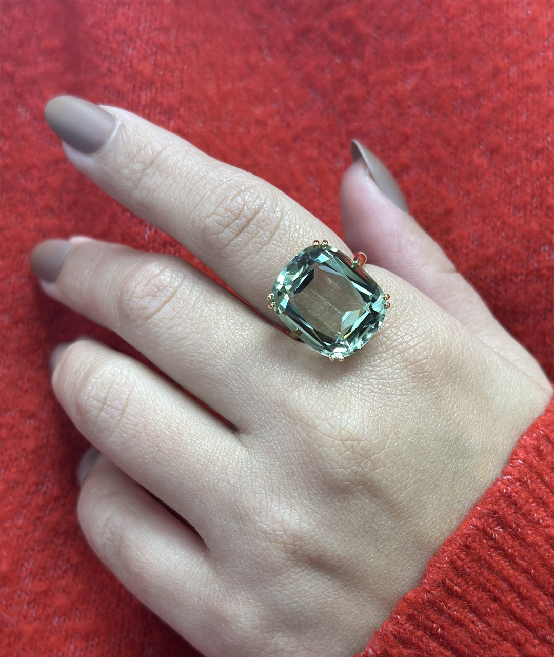 Yellow gold-Prasiolite