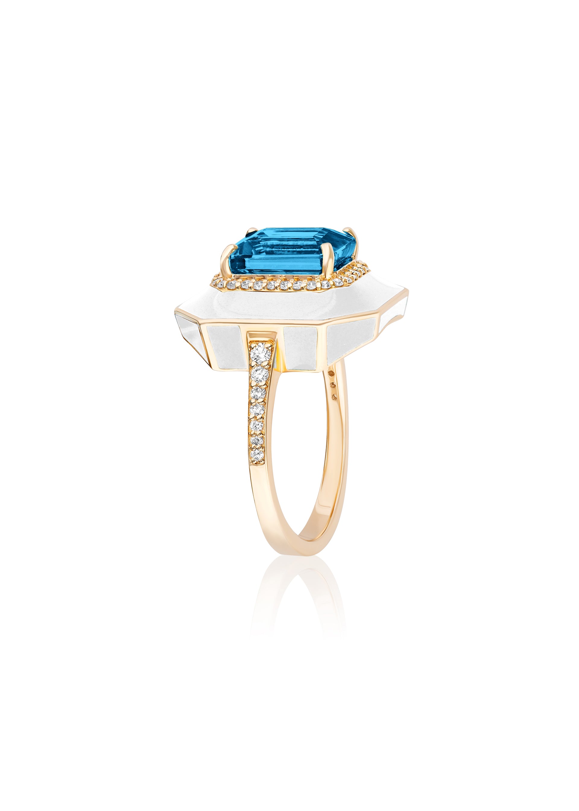 London Blue Topaz with White