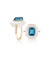 London Blue Topaz with White Enamel