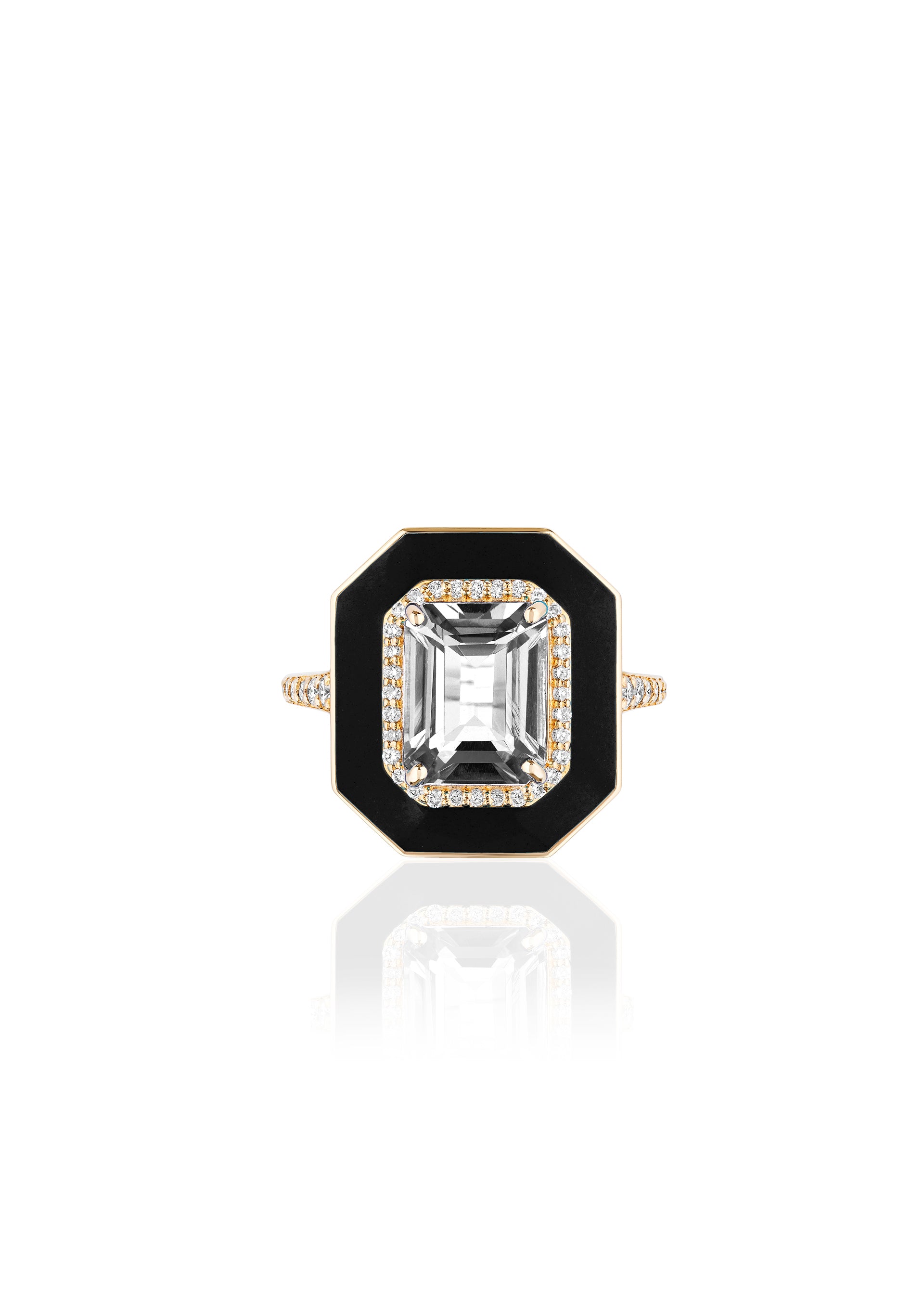 Rock Crystal with Black