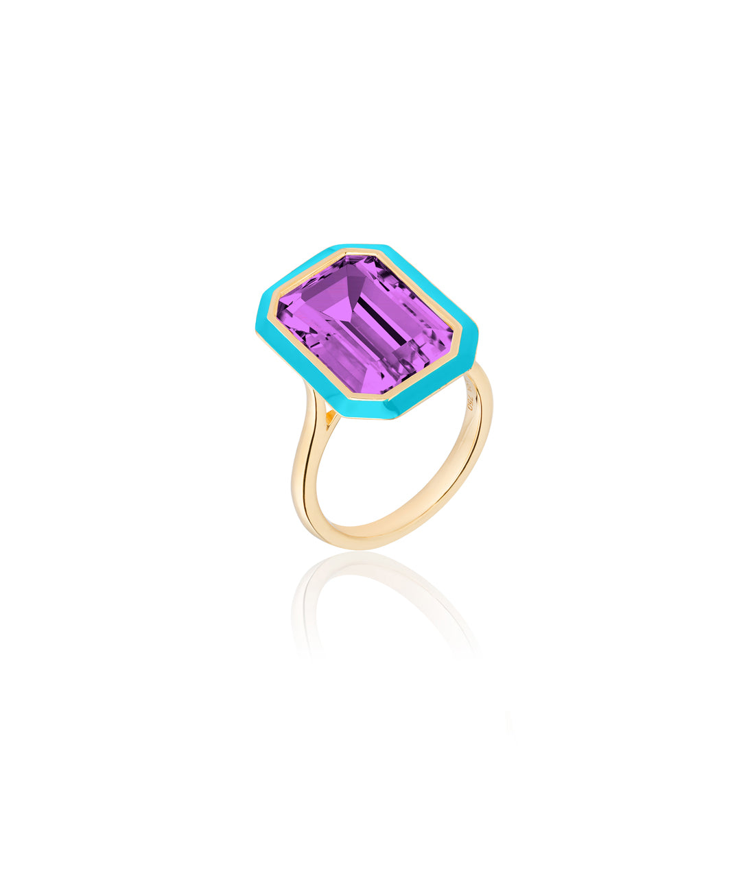 Amethyst with Turquoise Enamel