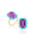Amethyst with Turquoise Enamel