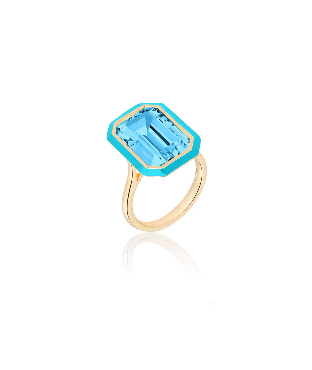 Blue Topaz with Turquoise Enamel