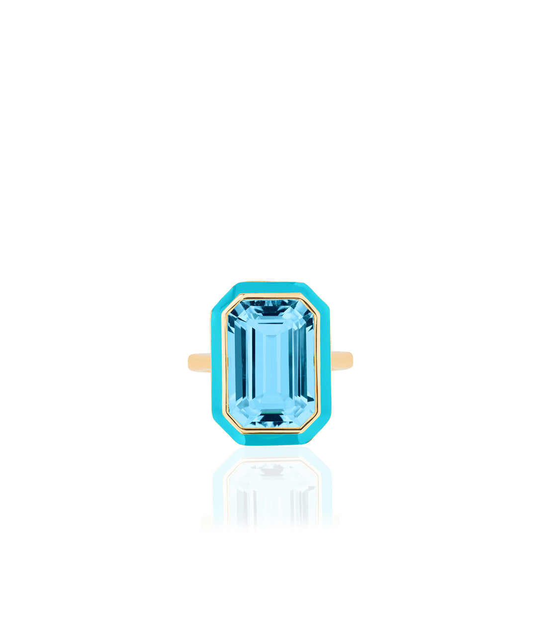Blue Topaz with Turquoise Enamel