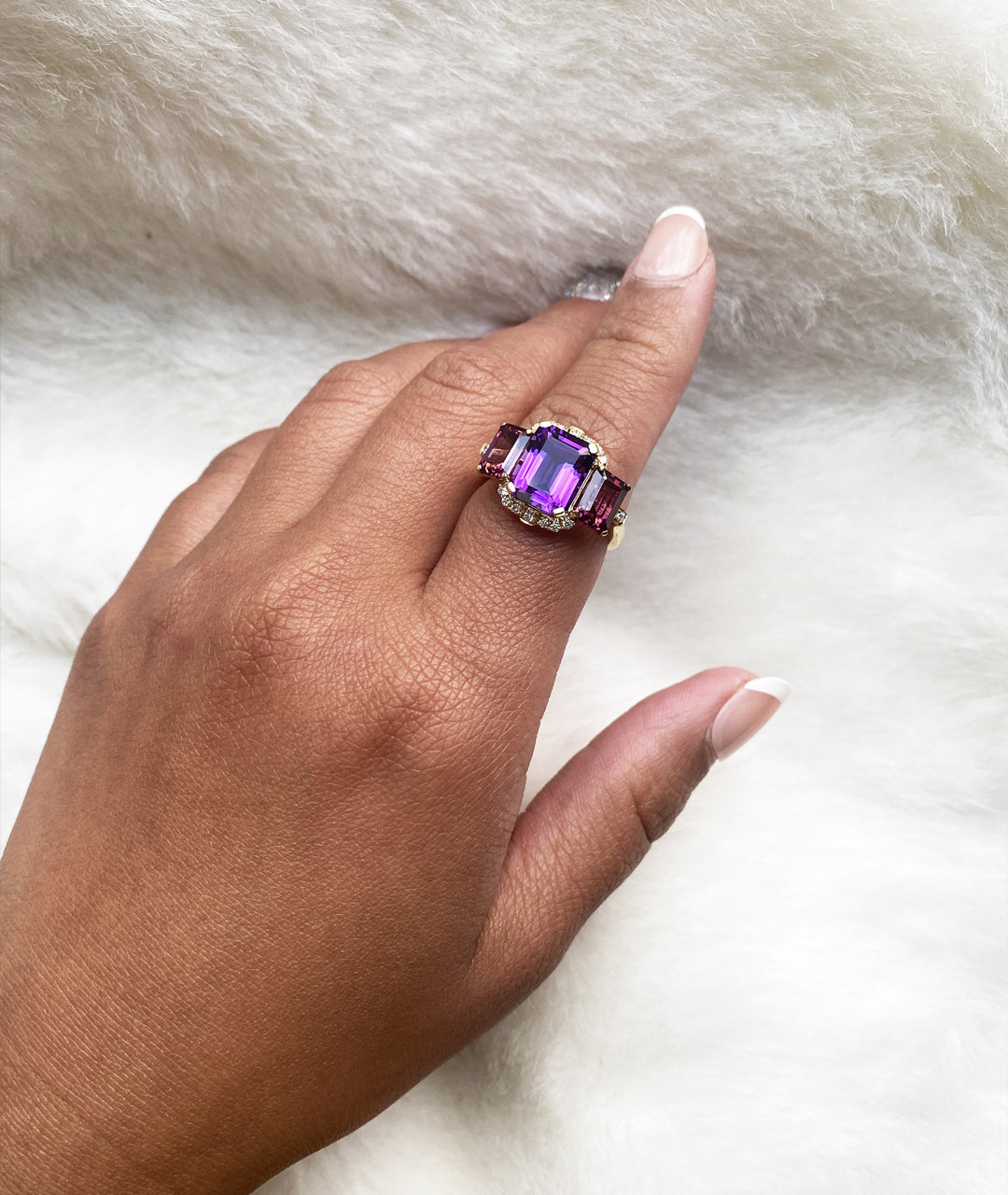 Amethyst with Garnet