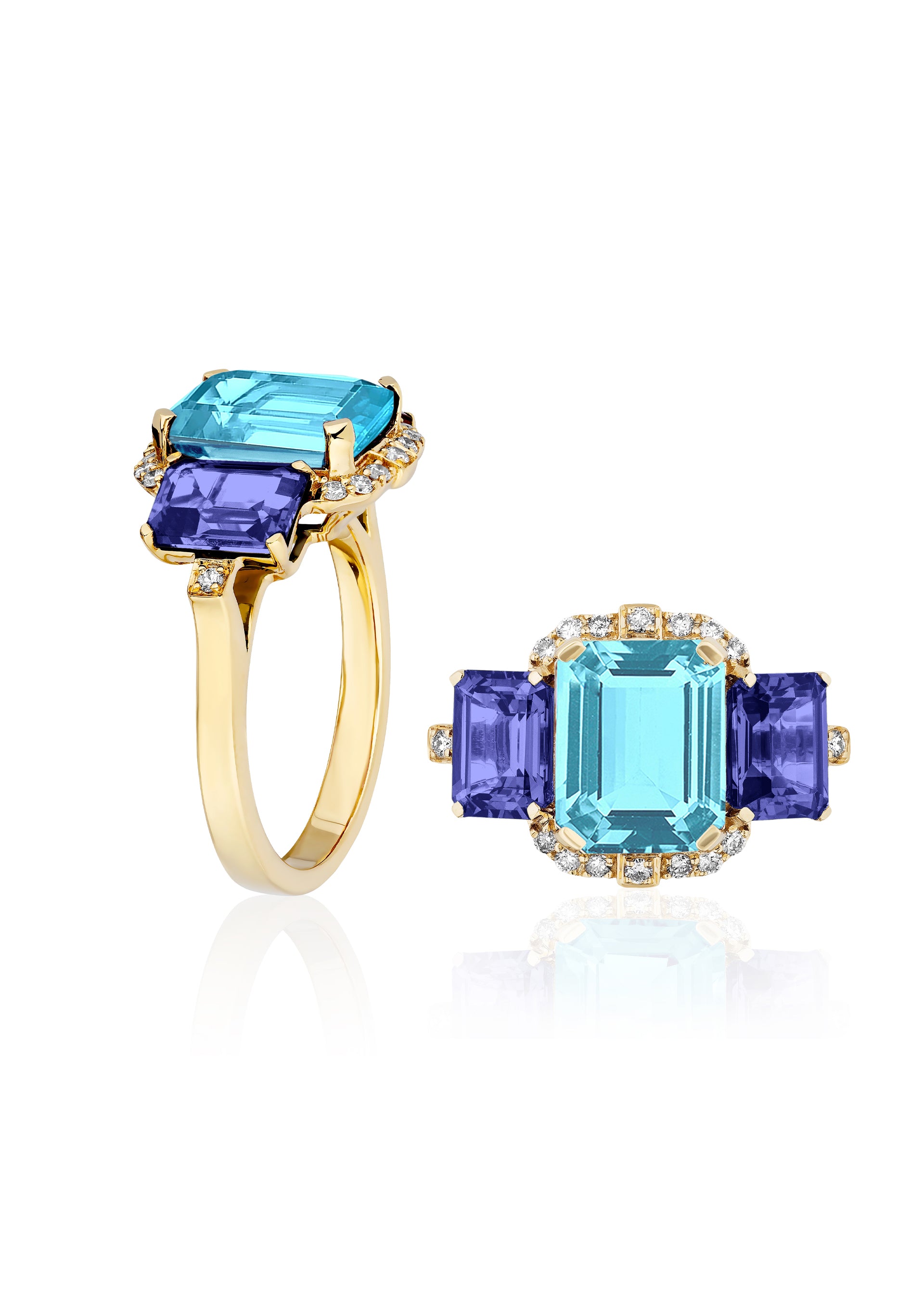 Blue Topaz with Tanzanite