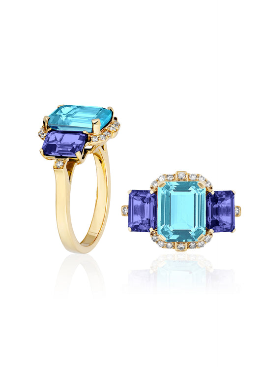 Blue Topaz with Tanzanite