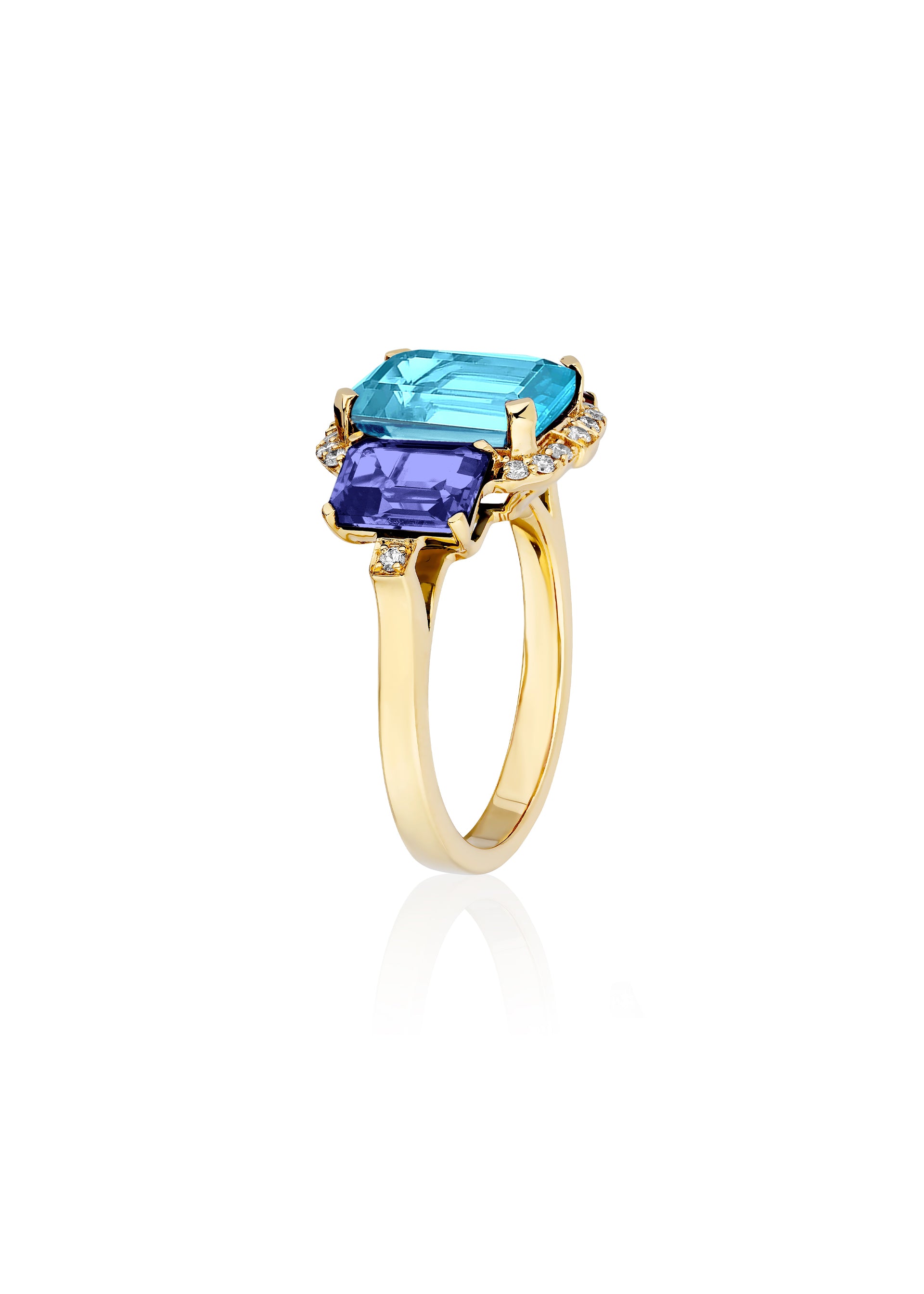 Blue Topaz with Tanzanite