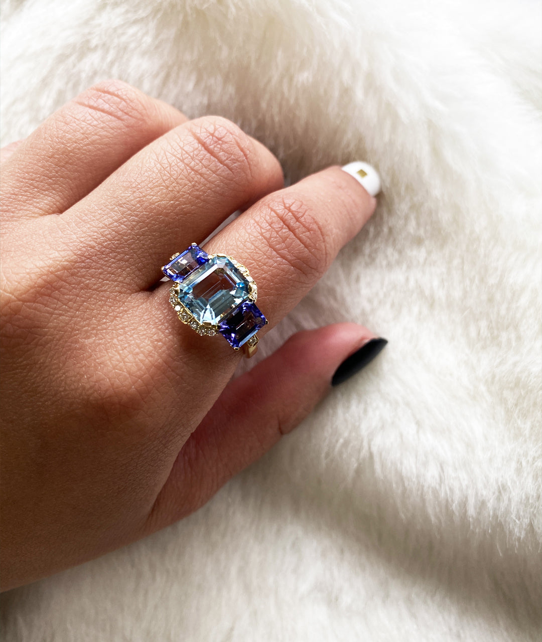 Blue Topaz with Tanzanite