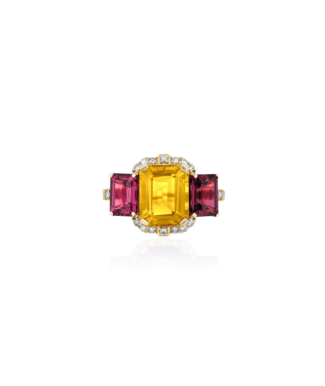 Citrine with Garnet