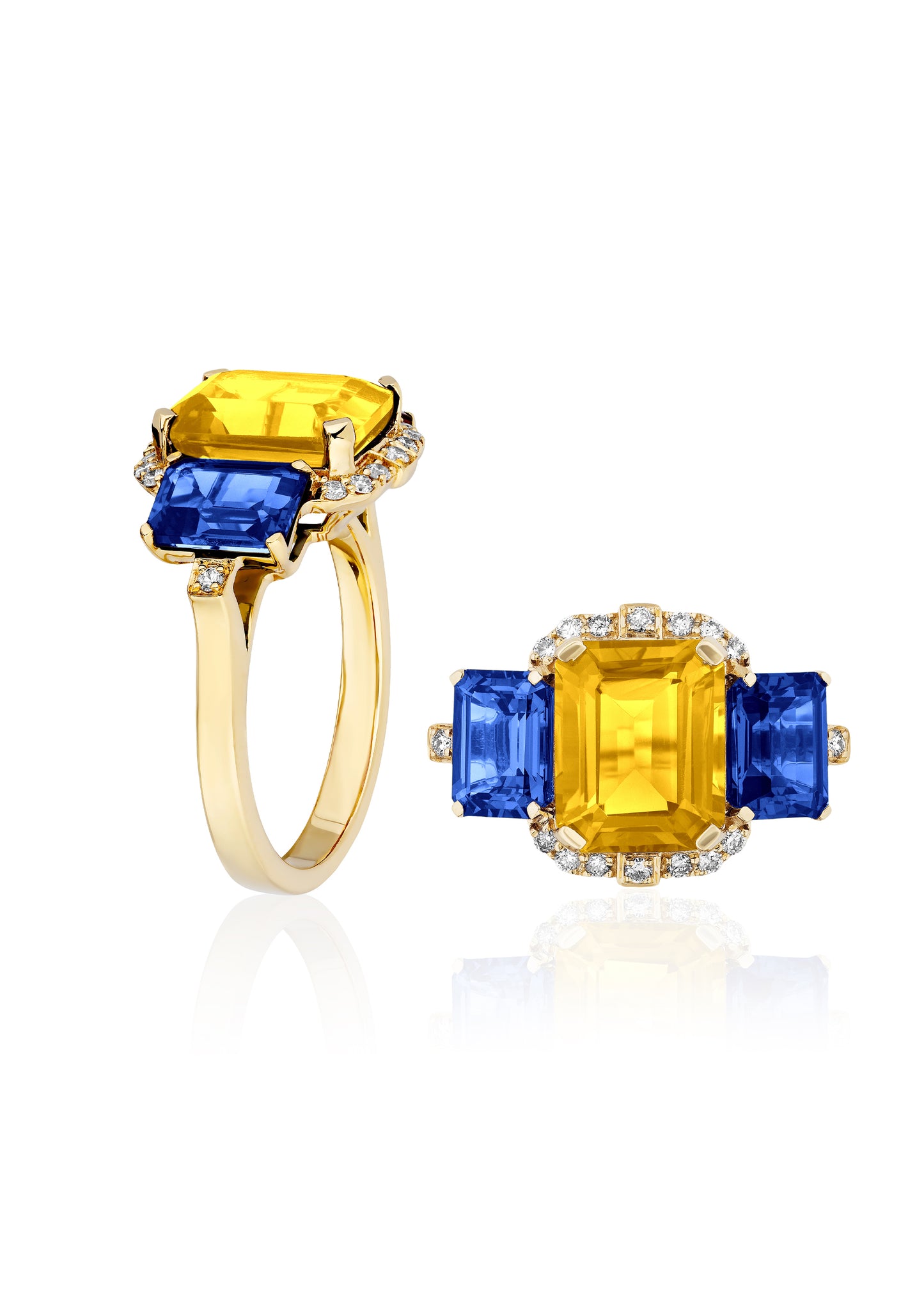 Citrine with Iolite