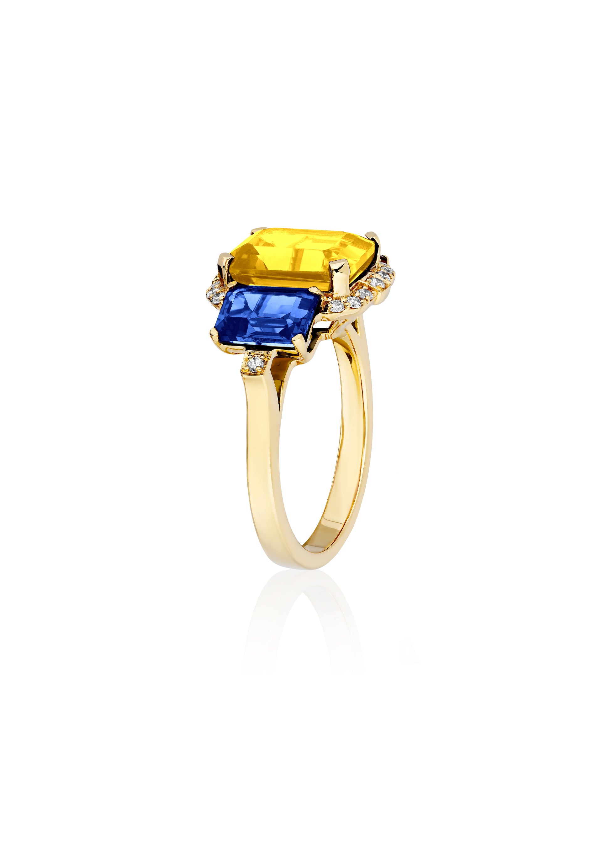 Citrine with Iolite