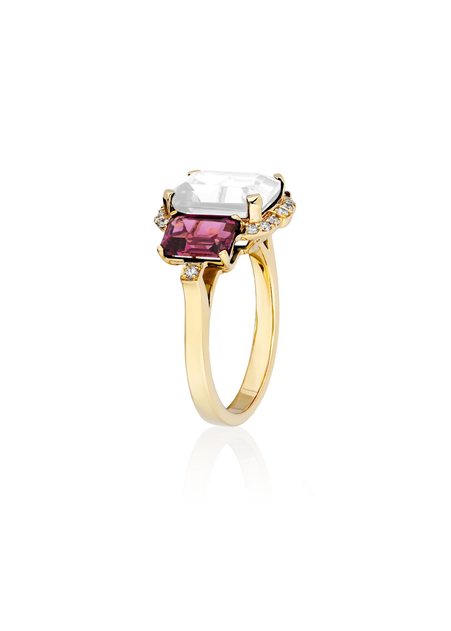 Moon Quartz with Garnet