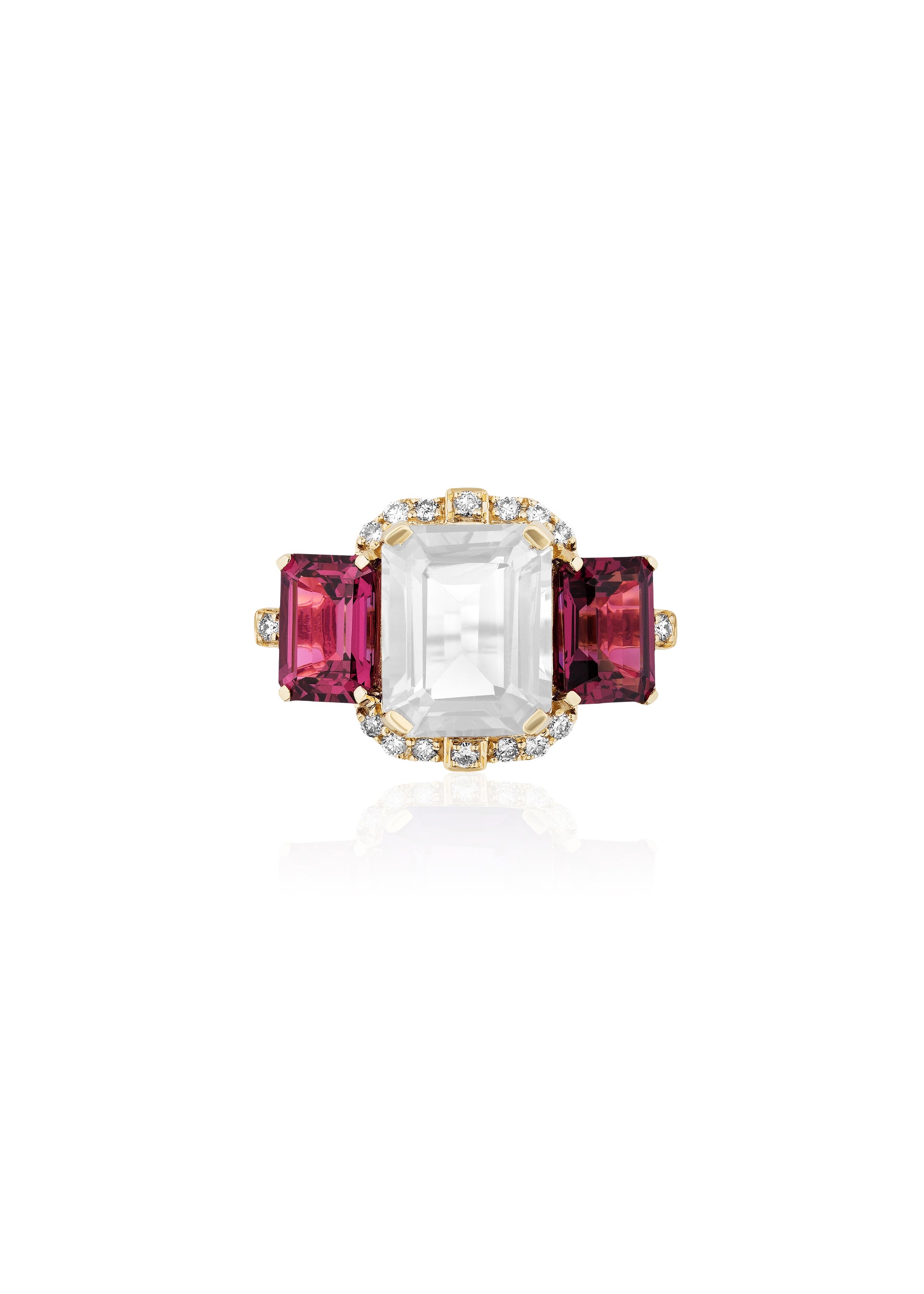 Moon Quartz with Garnet