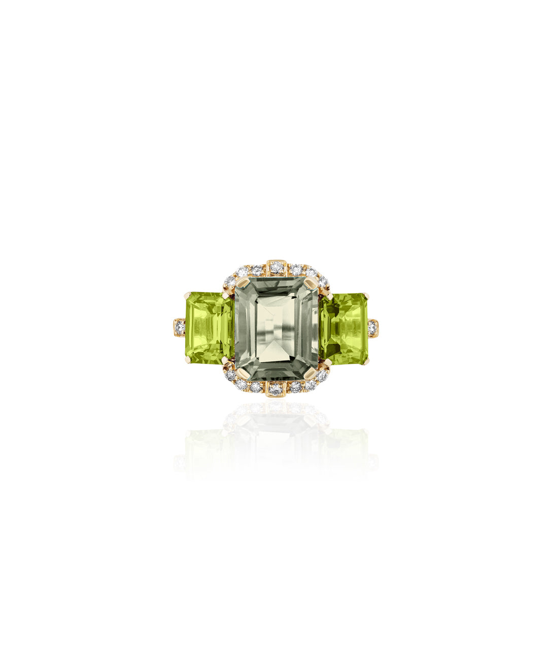 Prasiolite with Peridot