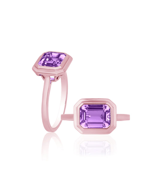 Rose gold-Lavender Amethyst