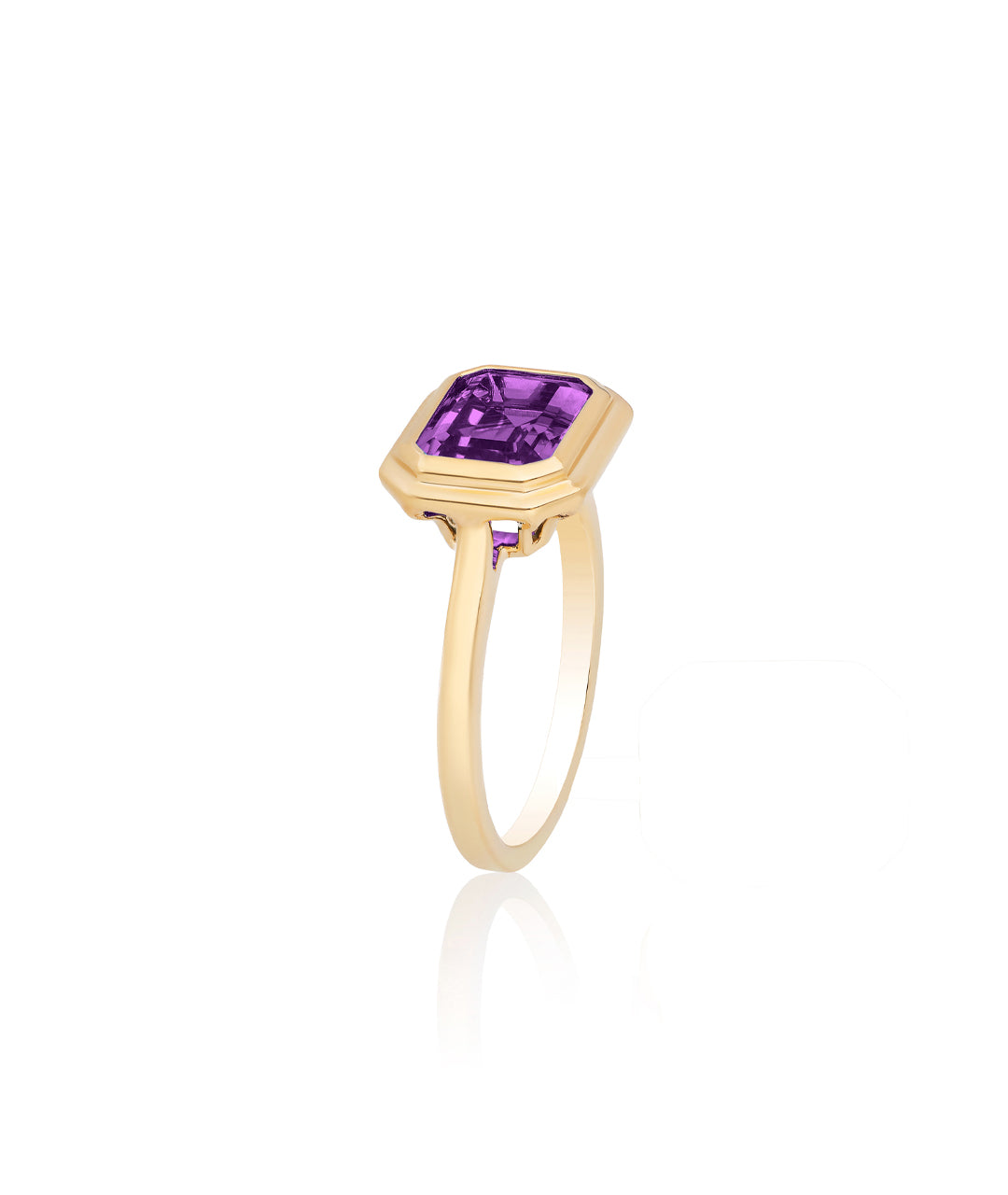 Yellow gold-Amethyst