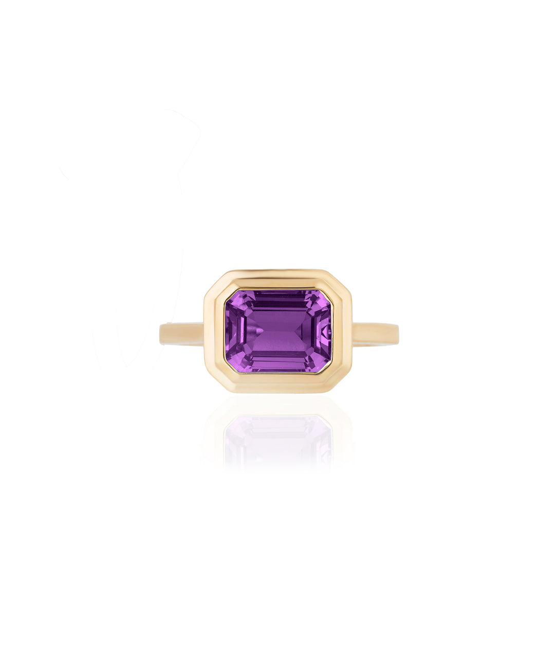 Yellow gold-Amethyst