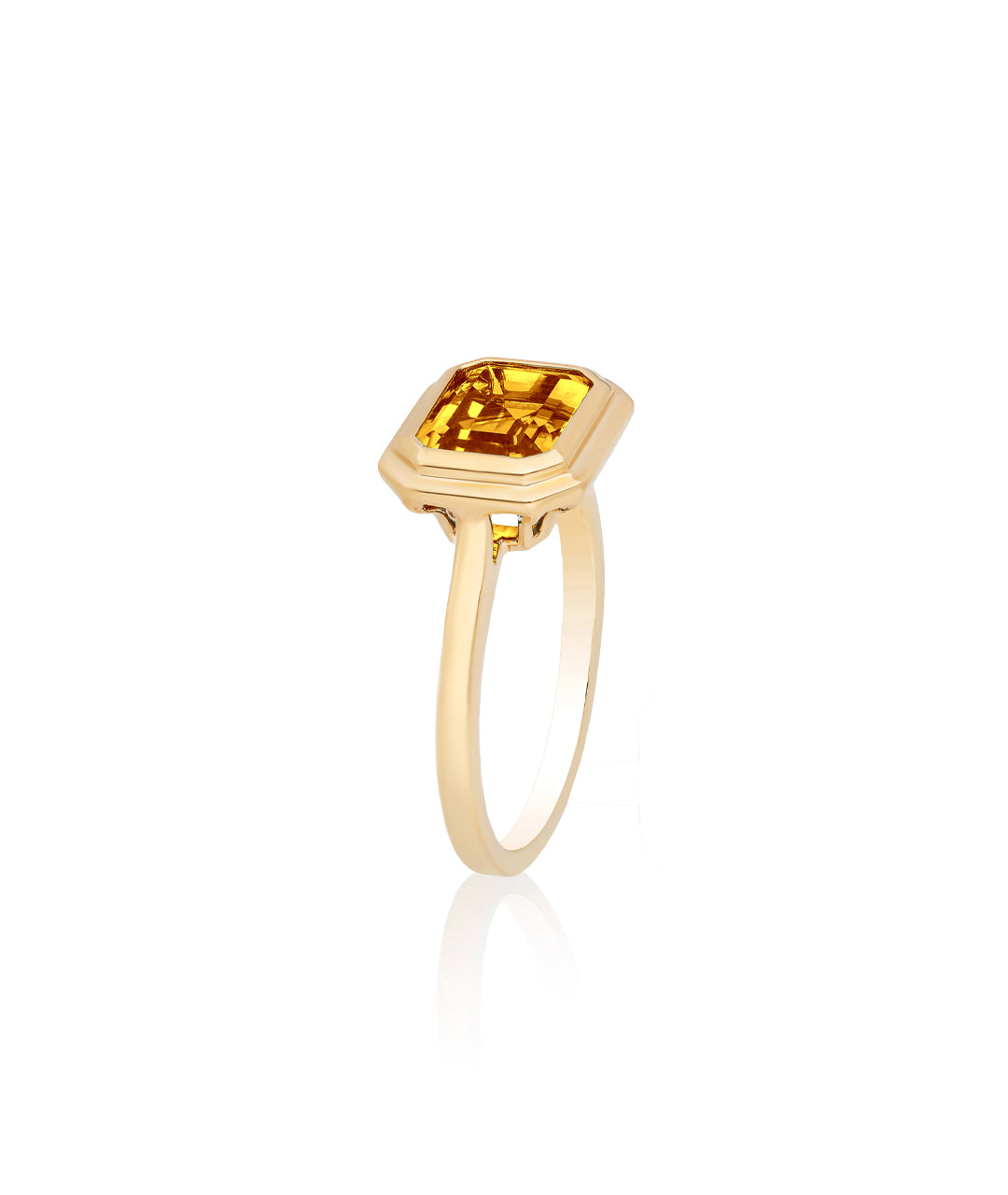 Yellow gold-Citrine