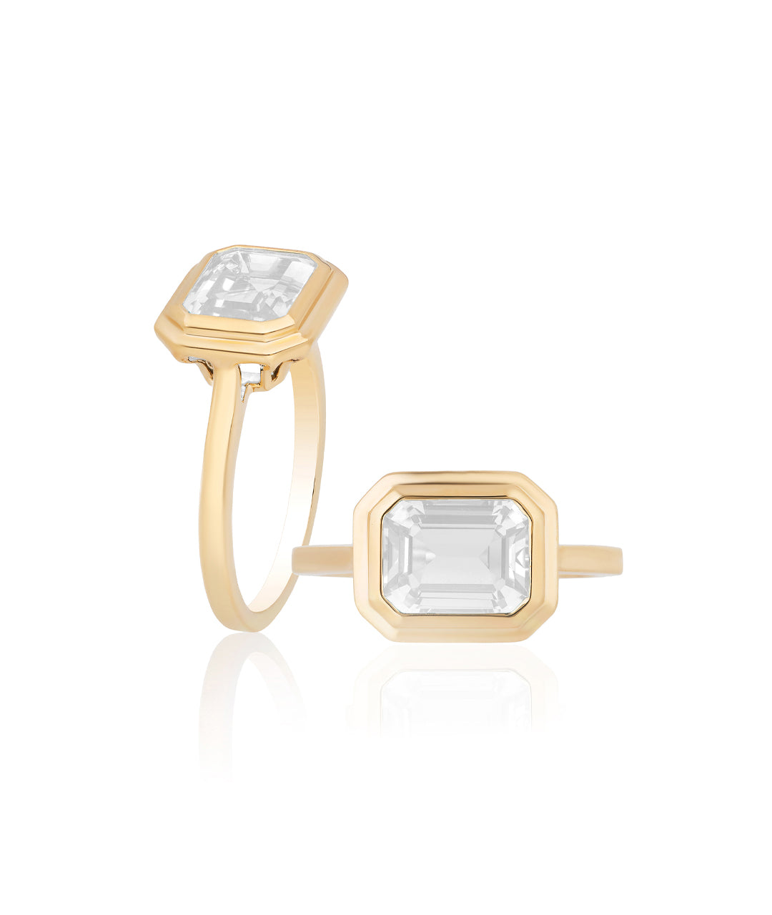 Yellow gold-Moon Quartz