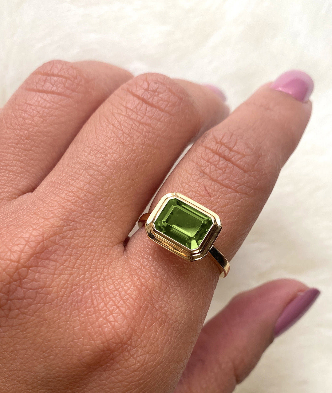 Yellow gold-Peridot