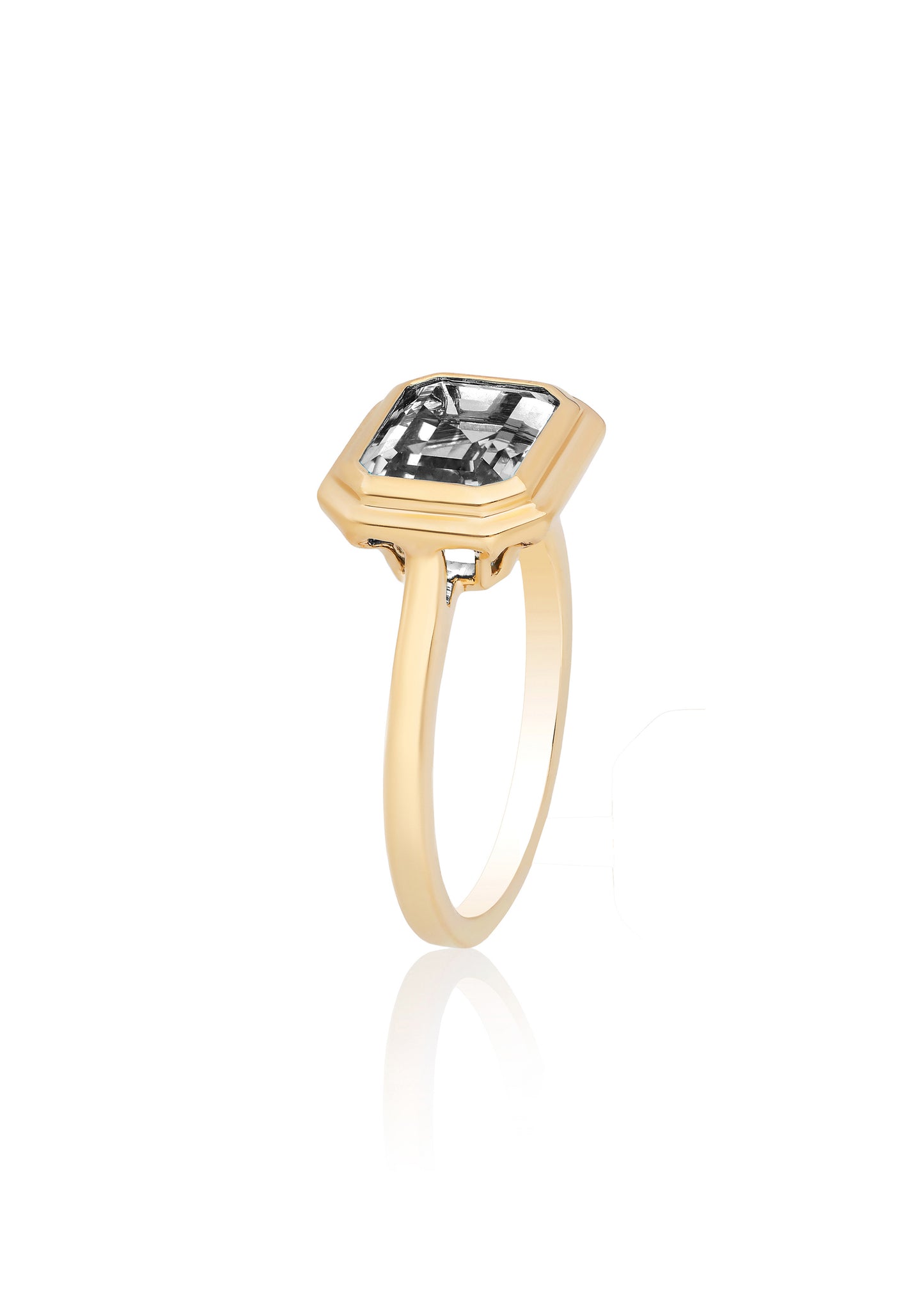 Yellow gold-Rock Crystal