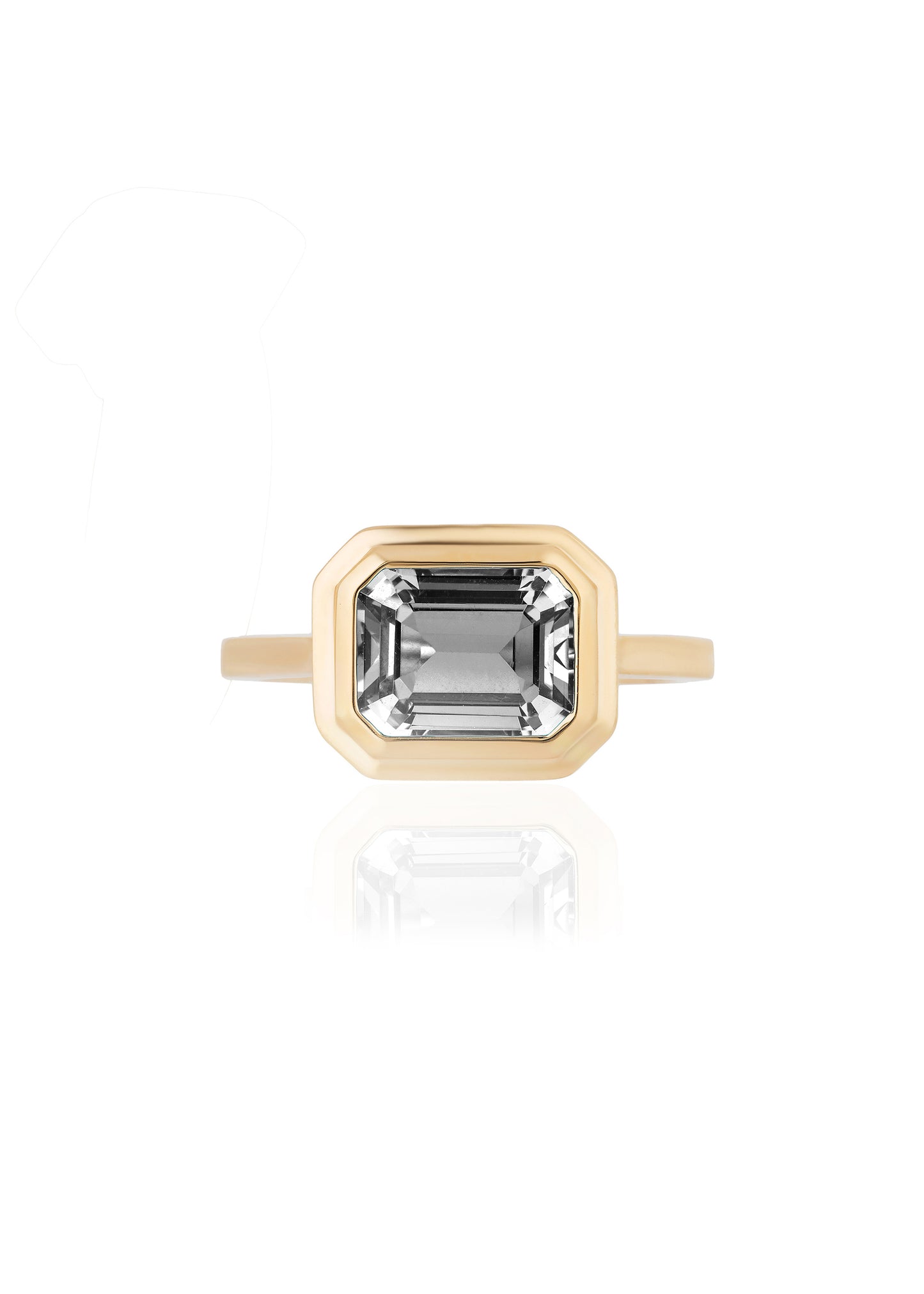 Yellow gold-Rock Crystal