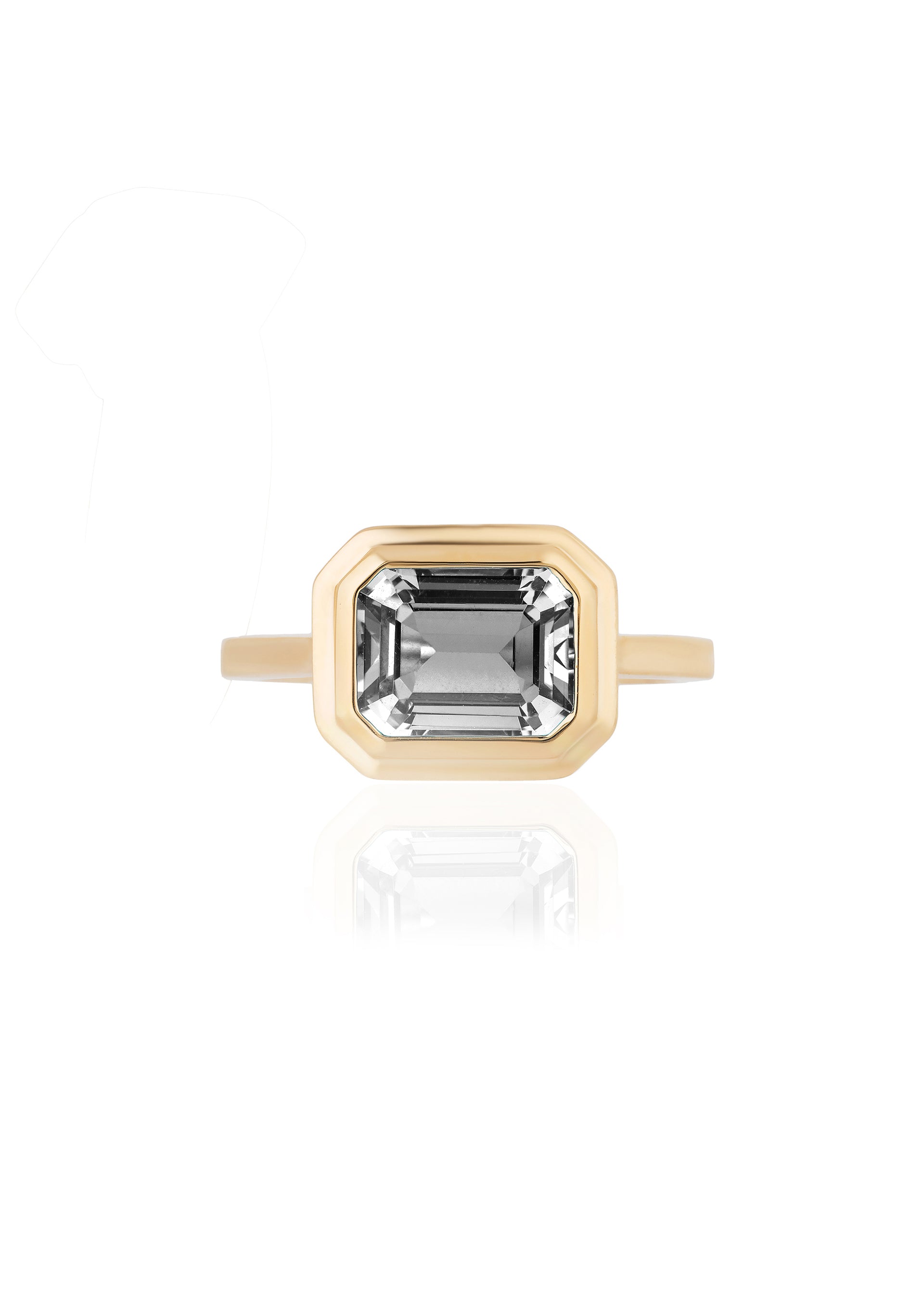 Yellow gold-Rock Crystal