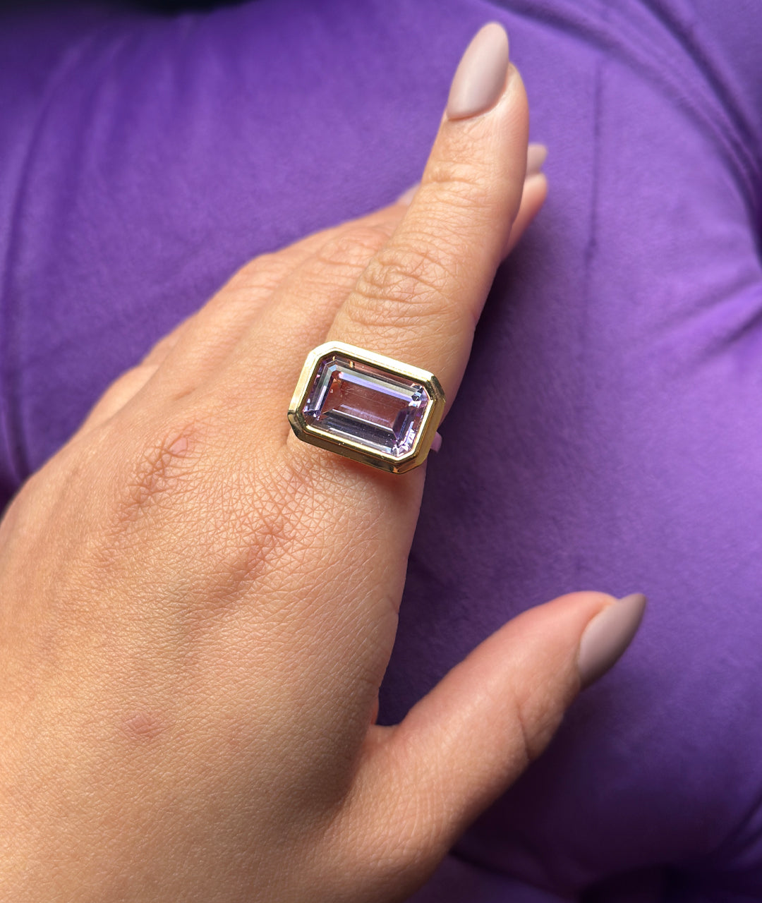 Rose gold-Lavender Amethyst