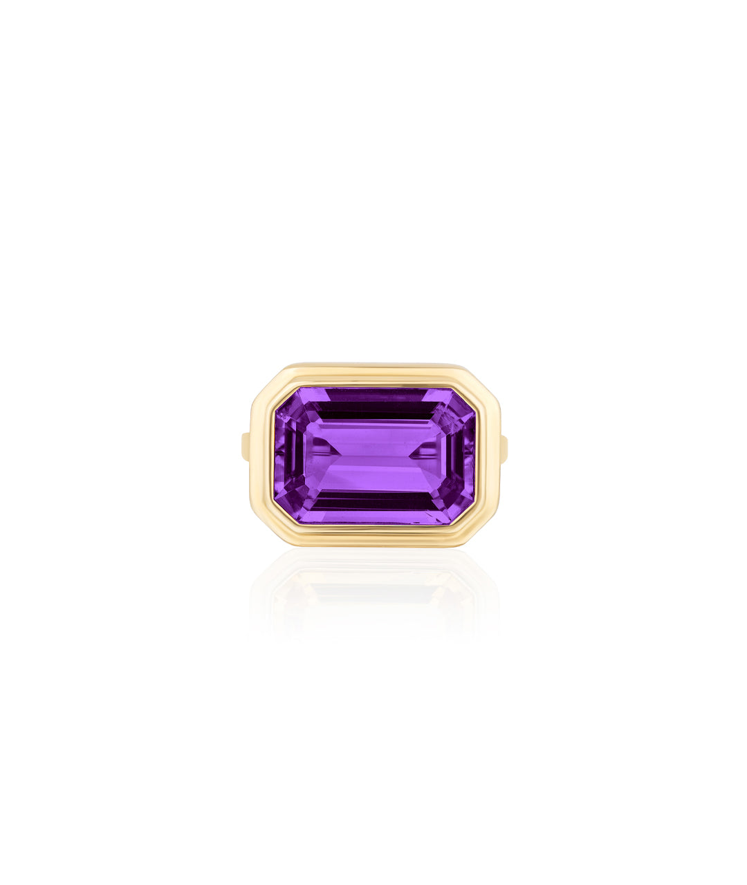 Yellow gold-Amethyst