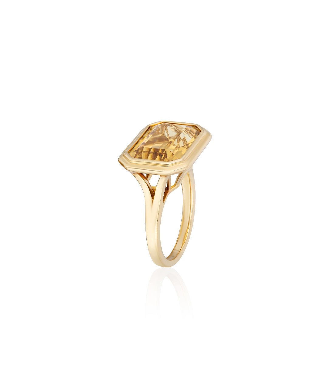 Yellow gold-Citrine