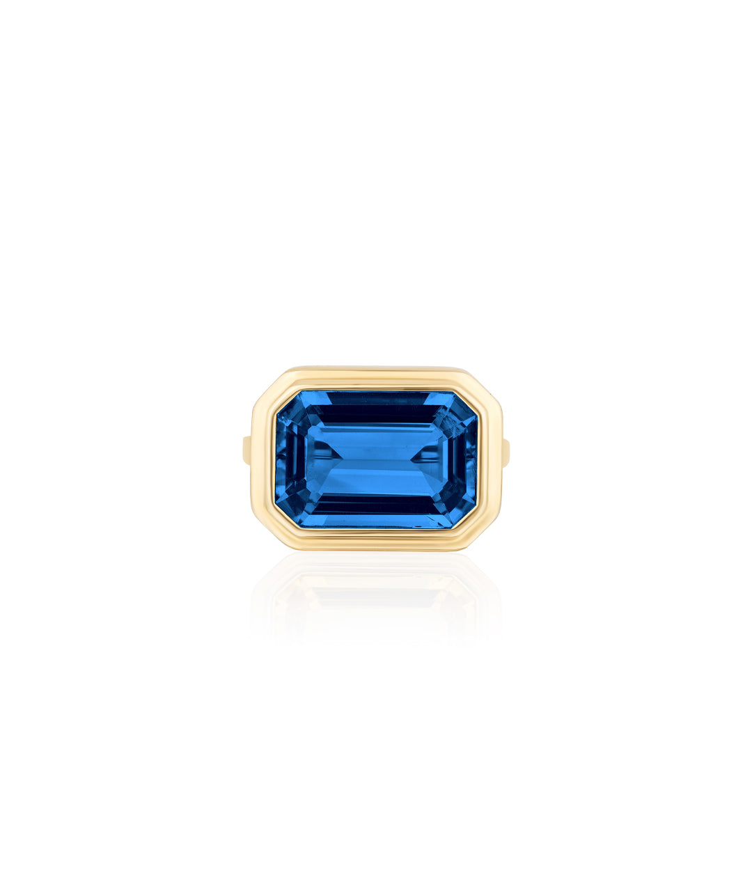 Yellow gold-London Blue Topaz