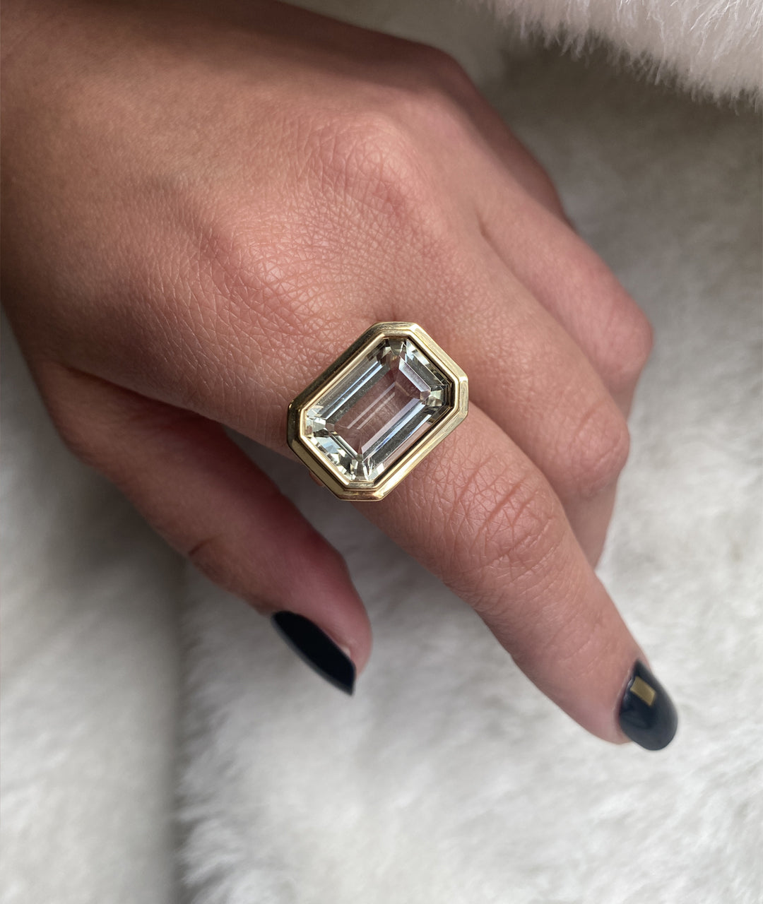 Yellow gold-Rock Crystal