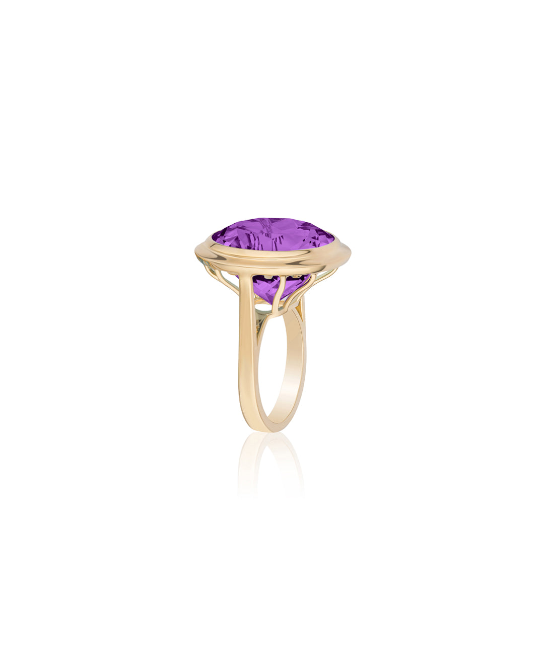 Yellow gold-Amethyst