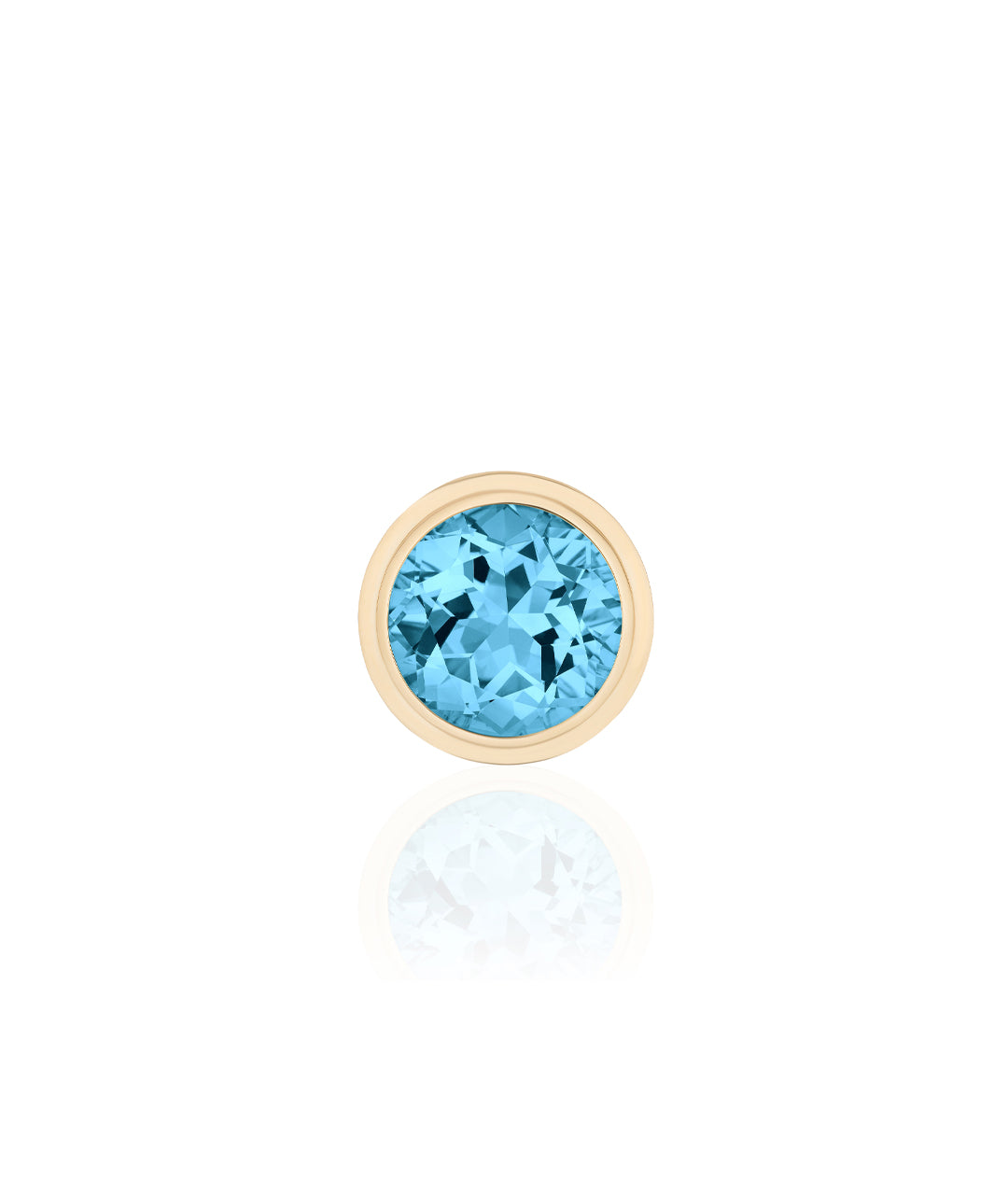 Yellow gold-Blue Topaz