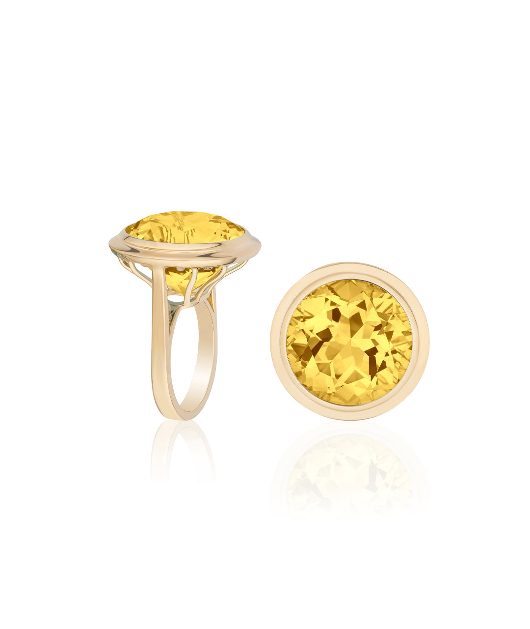 Yellow gold-Citrine