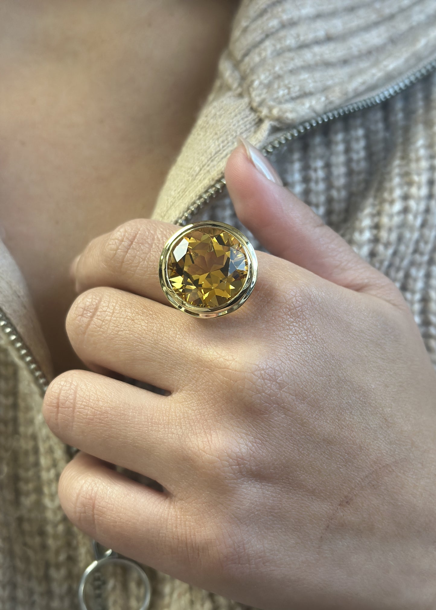 Yellow gold-Citrine