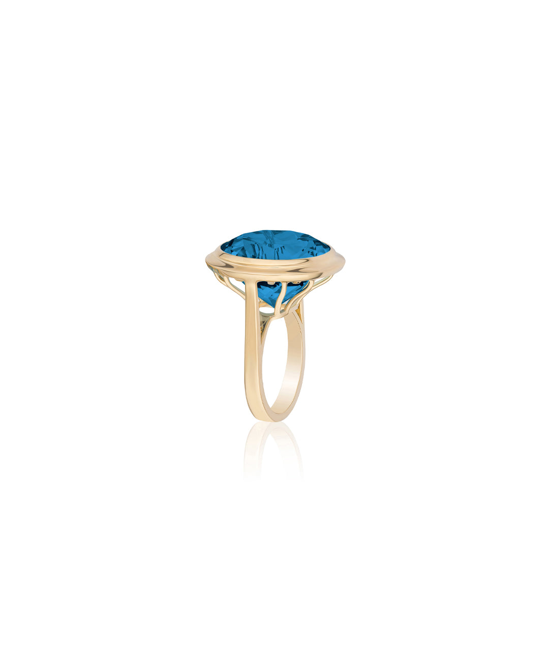 Yellow gold-London Blue Topaz