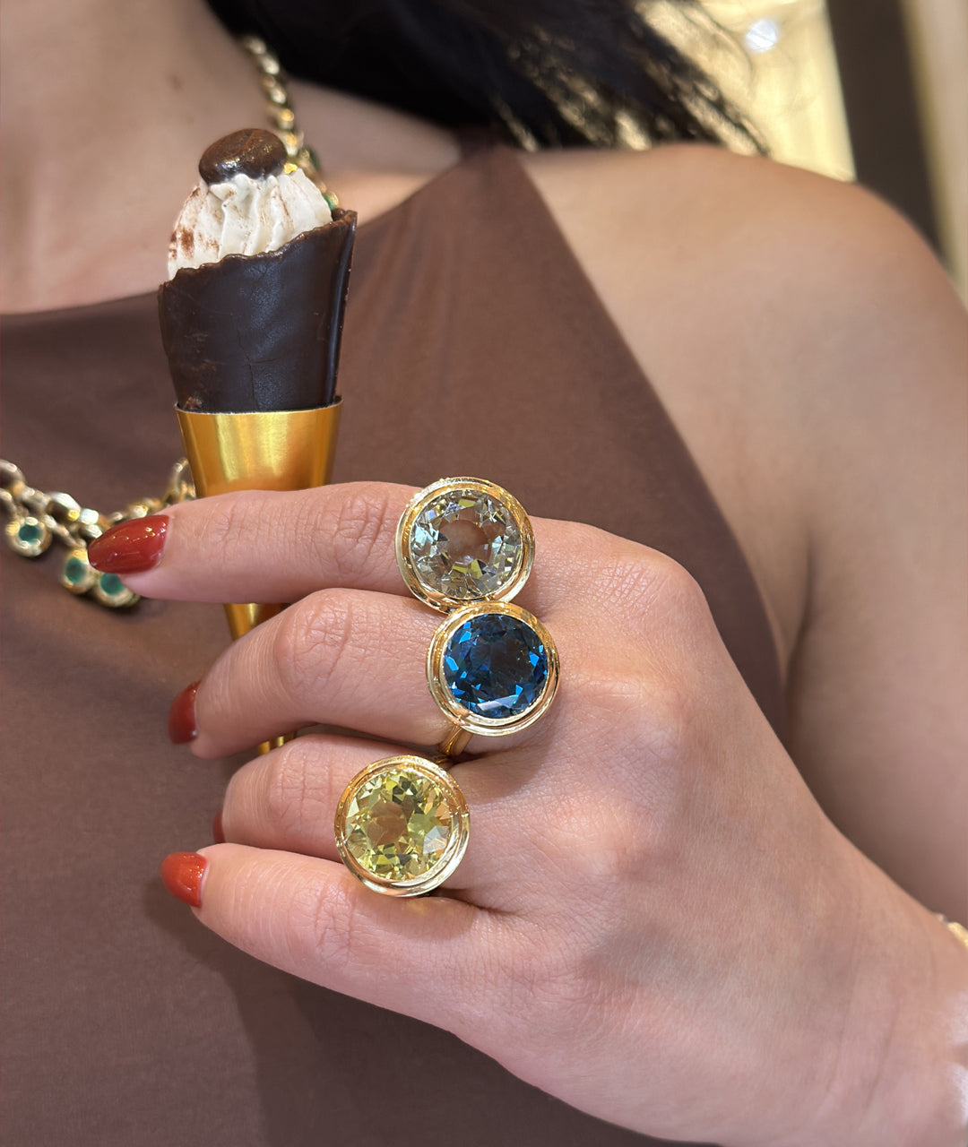 Yellow gold-Prasiolite