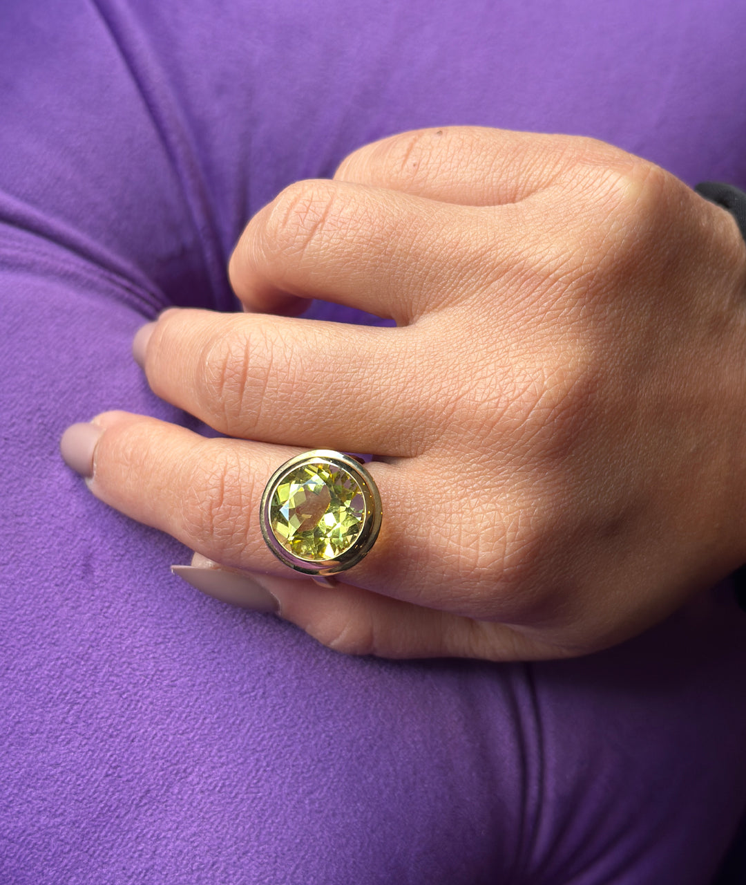 Yellow gold-Lemon Quartz