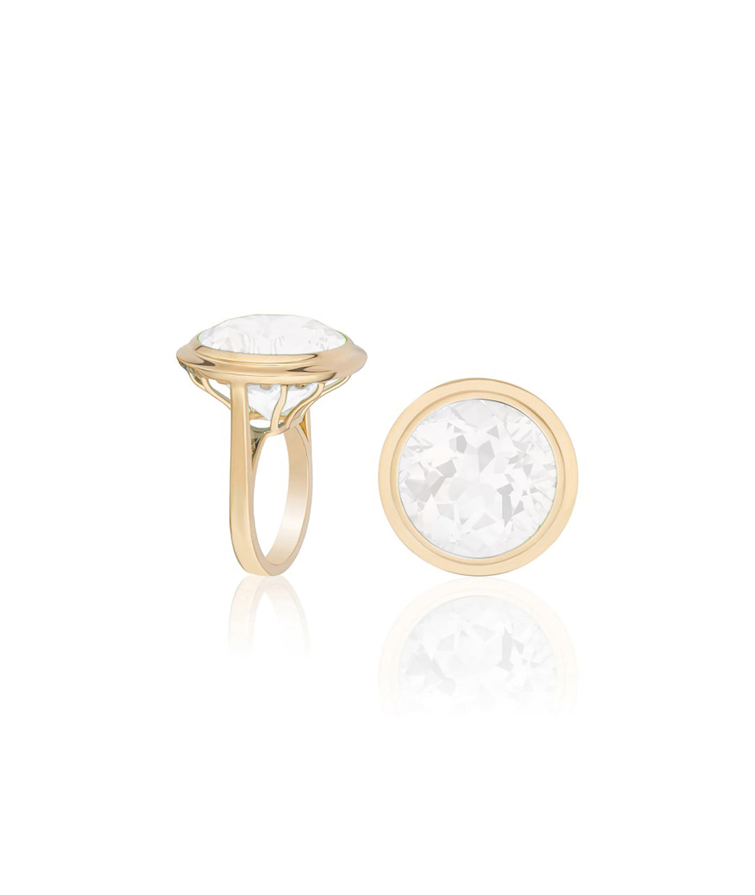 Yellow gold-Moon Quartz