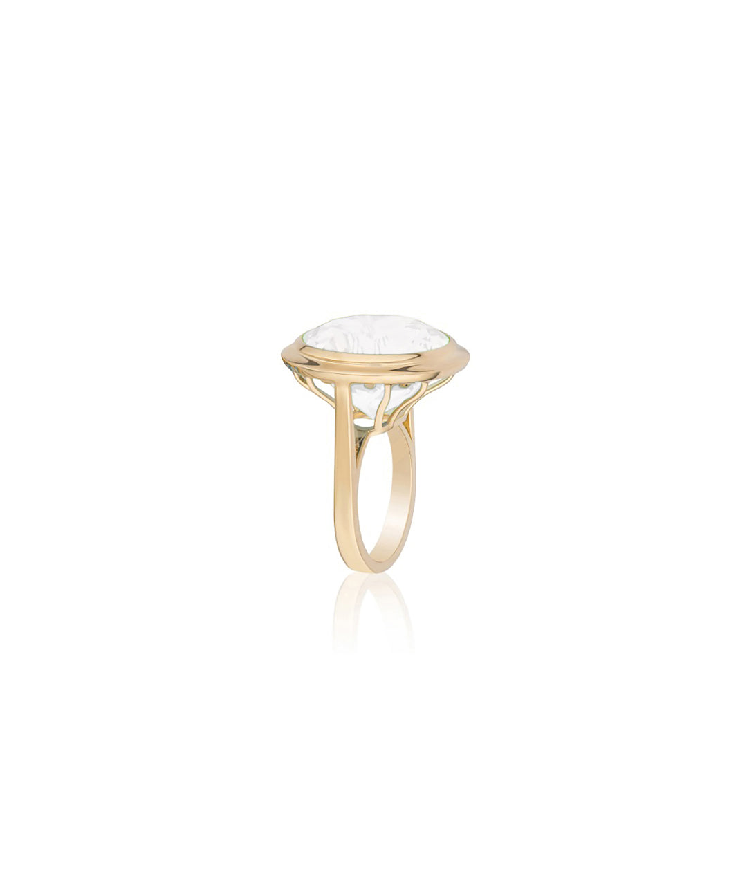 Yellow gold-Moon Quartz