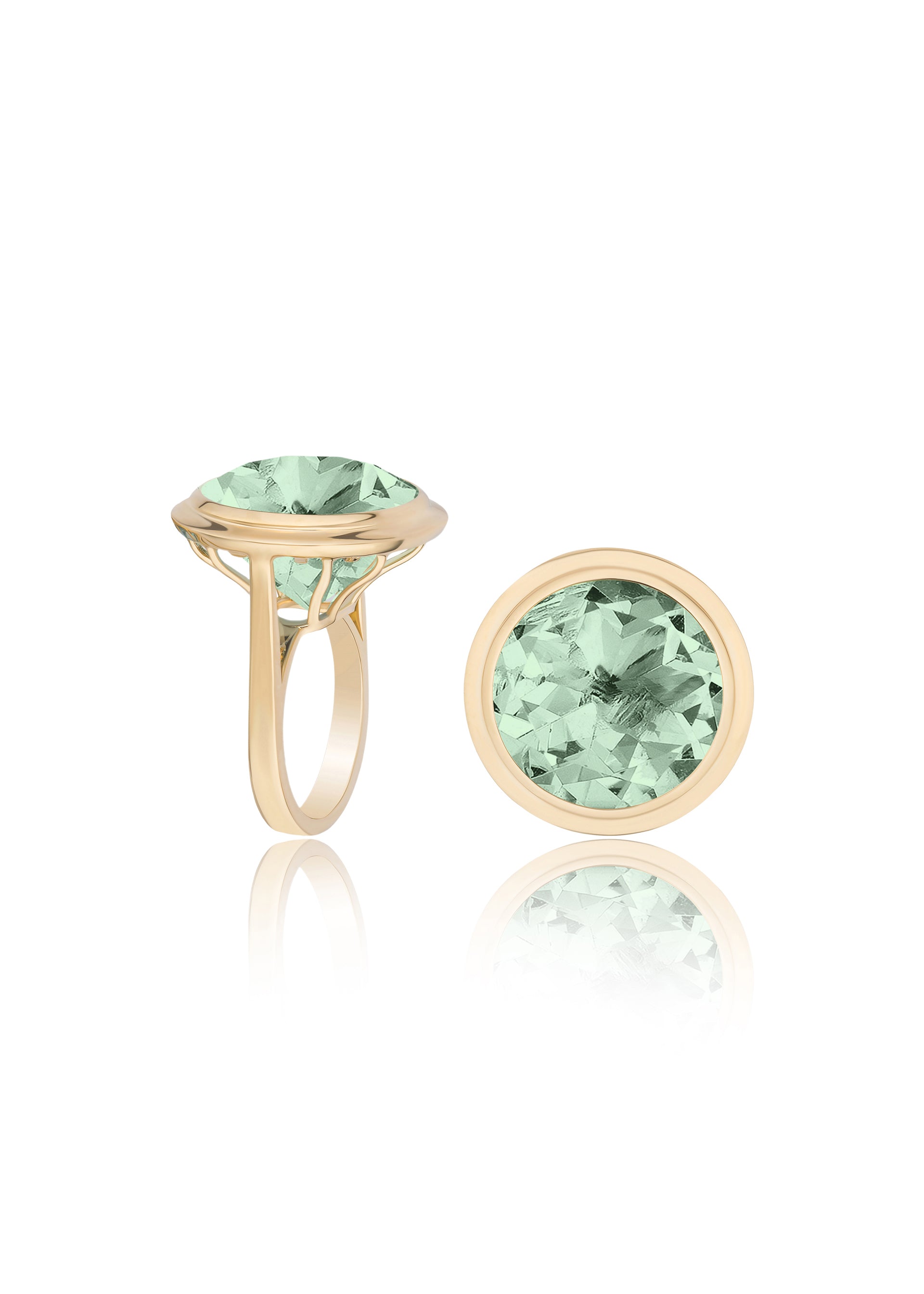 Yellow gold-Prasiolite