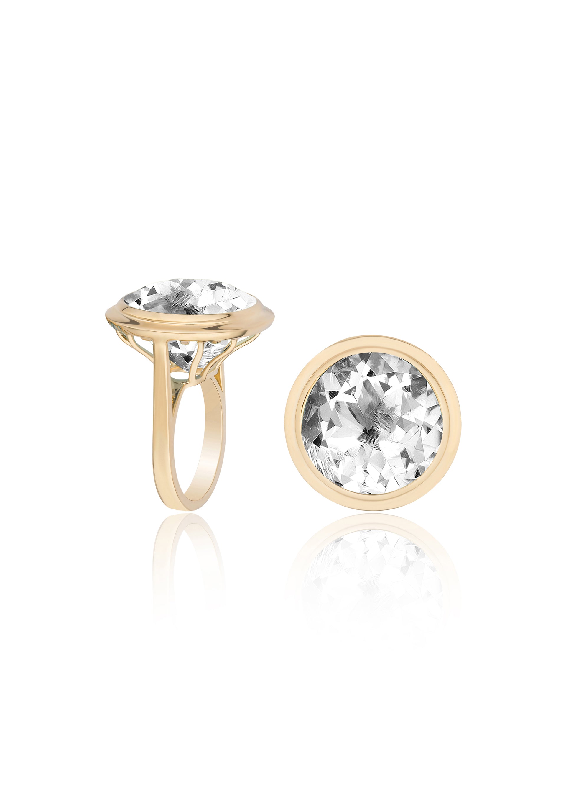 Yellow gold-Rock Crystal