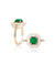 Emerald with White Enamel