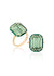 Prasiolite with Malachite